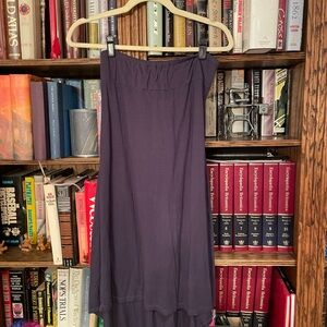 James Perse Purple Smocked Tiered Midi Skirt